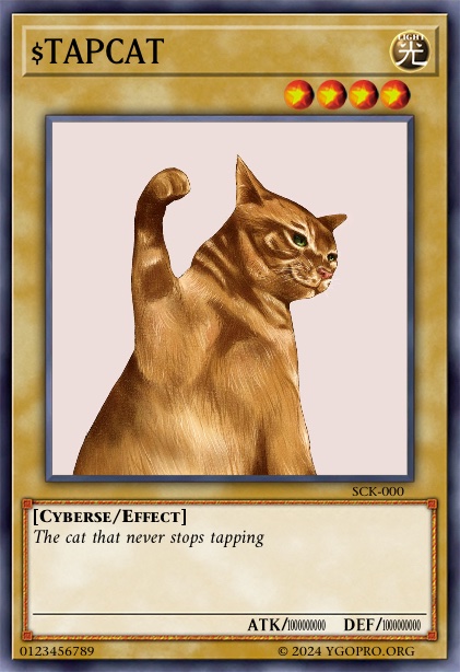 Seared95's tweet photo. @ErminWeaver @ArjiCat $TAPCAT 

The cat that never stops tapping. In honor of a world famous cat meme.
Website: https://t.co/aWnF672DVf
Twitter: https://t.co/okwztgiEmT
Tiktok: https://t.co/rlKnb6p7Po
Telegram: @tapcatofficial https://t.co/IsdUKHUBZm