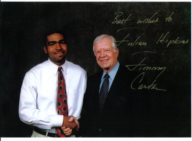 While a student at <a href="/Morehouse/">Morehouse College</a>, I was selected to serve as a summer intern at <a href="/CarterCenter/">The Carter Center</a>. I will always cherish and appreciate meeting President Carter and the opportunities I had during and after my internship. Thank you President Carter. Rest well.