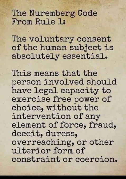 BeckyJohnson222's tweet image. Any talk about the Nuremberg Code was banned from social media during the COVID pandemic. #VaccineMandates #VaccineInjuries #NurembergCode