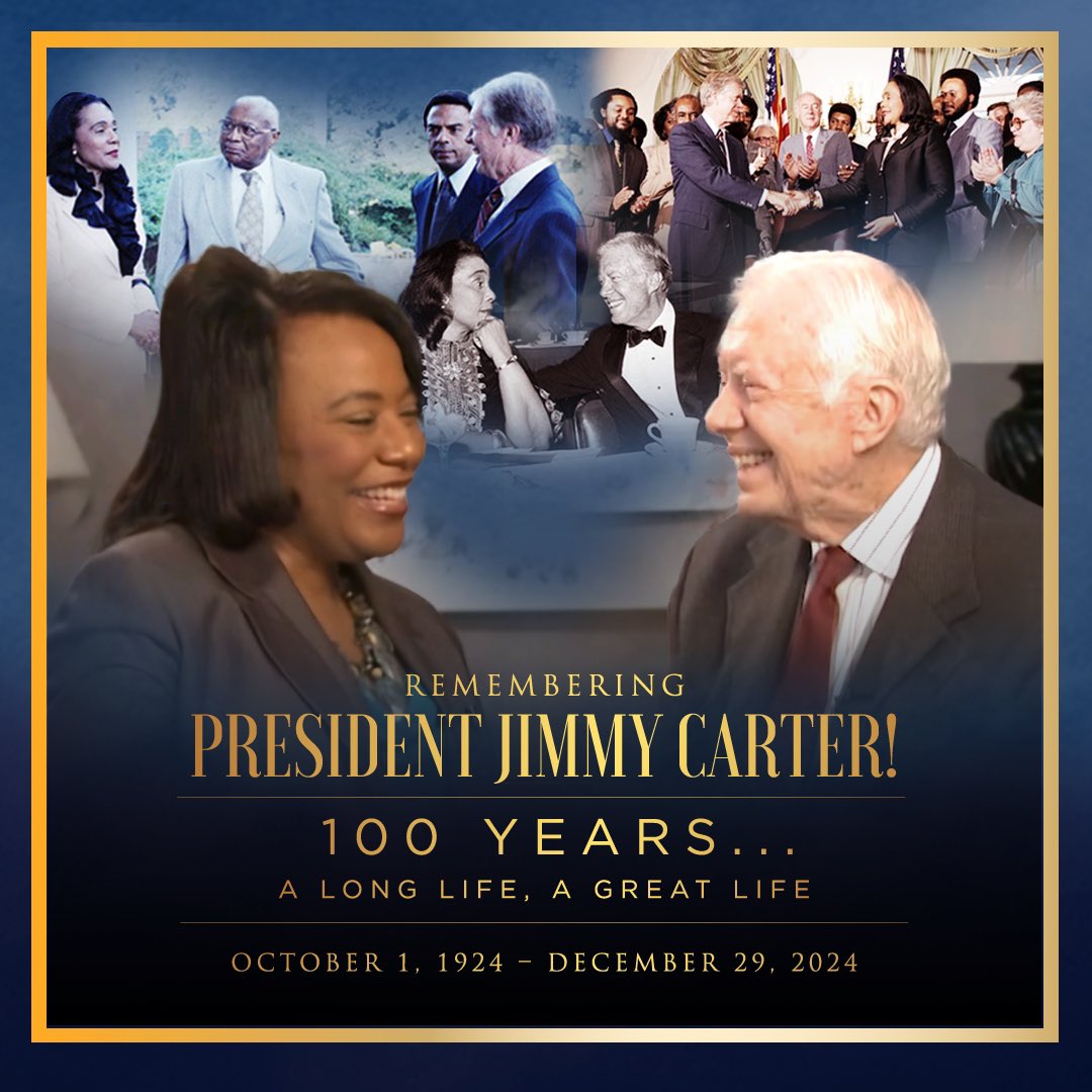 BerniceKing's tweet image. Honoring the Life and Legacy of President Jimmy Carter

Today, we honor the extraordinary life and legacy of President Jimmy Carter, a global champion for peace, justice, and equality.

President Carter was unapologetic in his faith and in how he conducted himself as an elected…