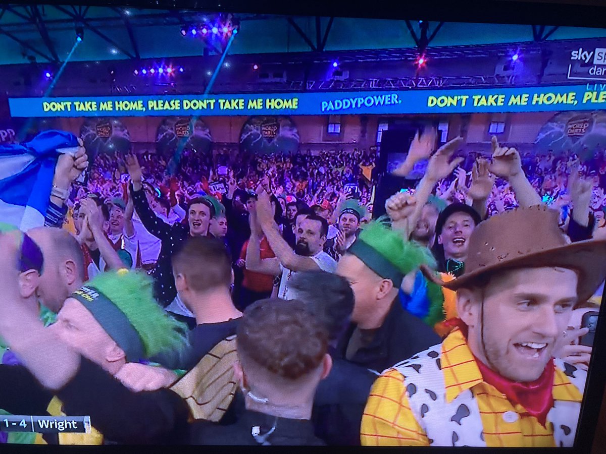 MattyDub01's tweet photo. Is this Ollie Stone at the darts dressed as Woody from Toy Story? @Yas_Wisden @Ben_Wisden 
I guessed you guys would be able to identify…… https://t.co/hrkBg7aA1u