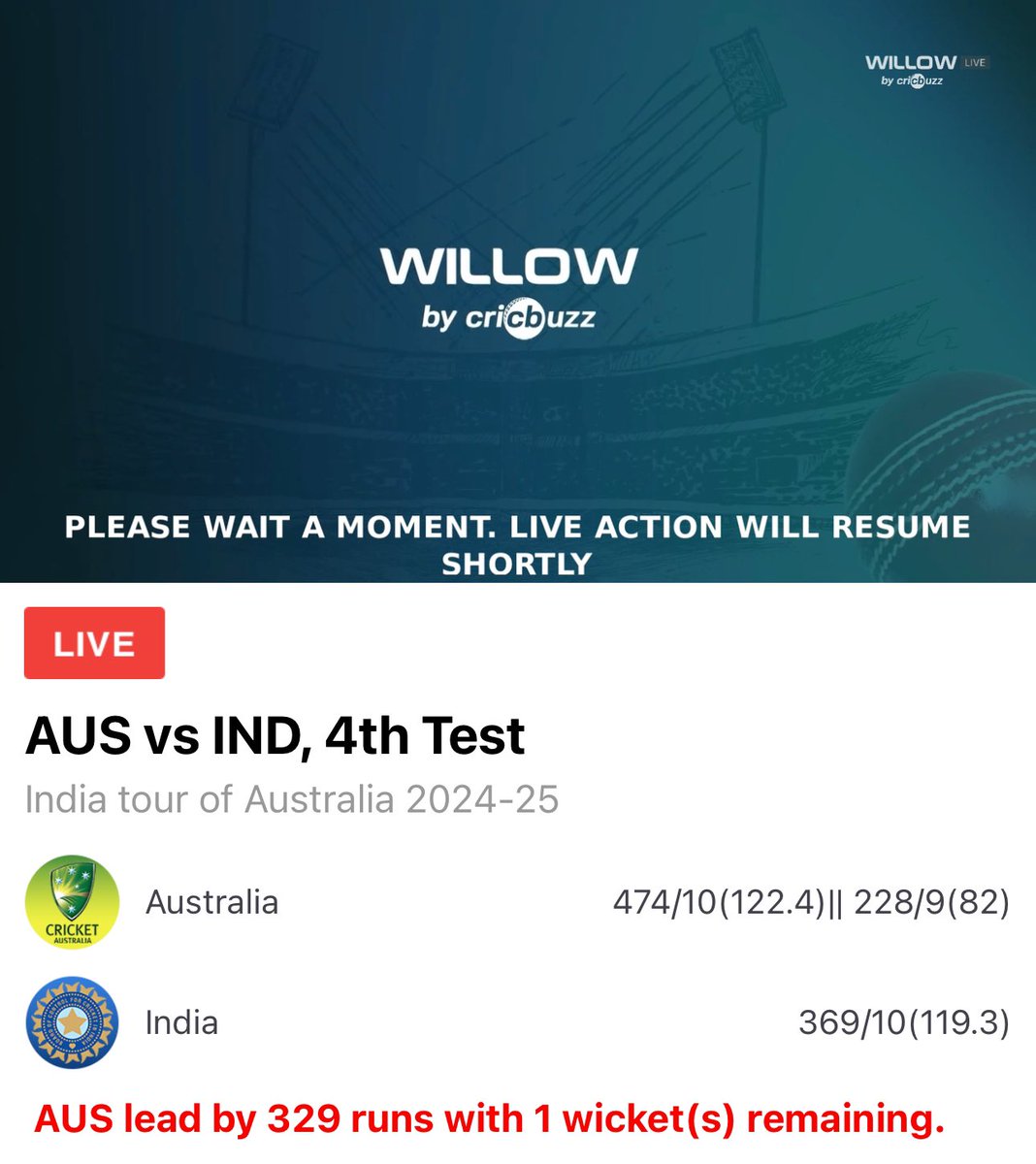 jindalvikas11's tweet photo. @willowtv Not sure how lead calculated here. Shouldn’t it be 333 instead of 329? App is missing basic mathematics logic. https://t.co/etFlRm5YQv