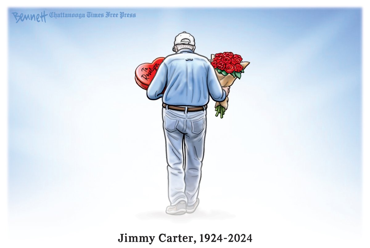 BennettCartoons's tweet image. 12/30/2024- Jimmy Carter, 1924-2024 #JimmyCarter #PresidentCarter #RestinPeace  timesfreepress.com/news/2024/dec/…
