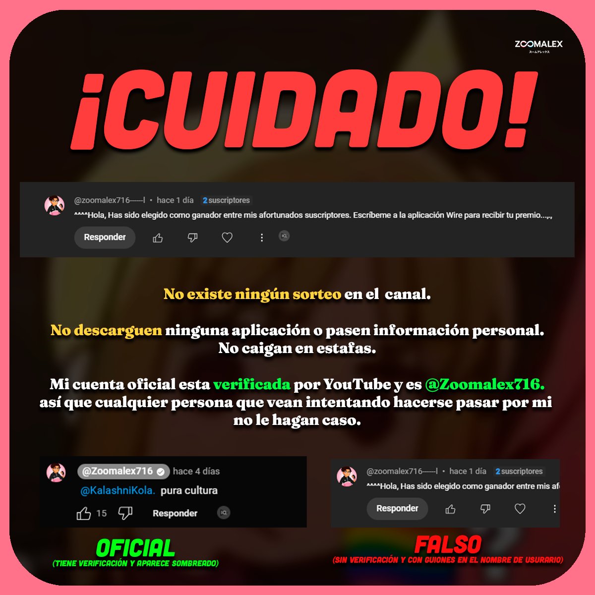 ⚠ OJO⚠
No caigan en estafas chafas, tengan cuidado, nunca descarguen nada o pasen información personal a un random en internet.