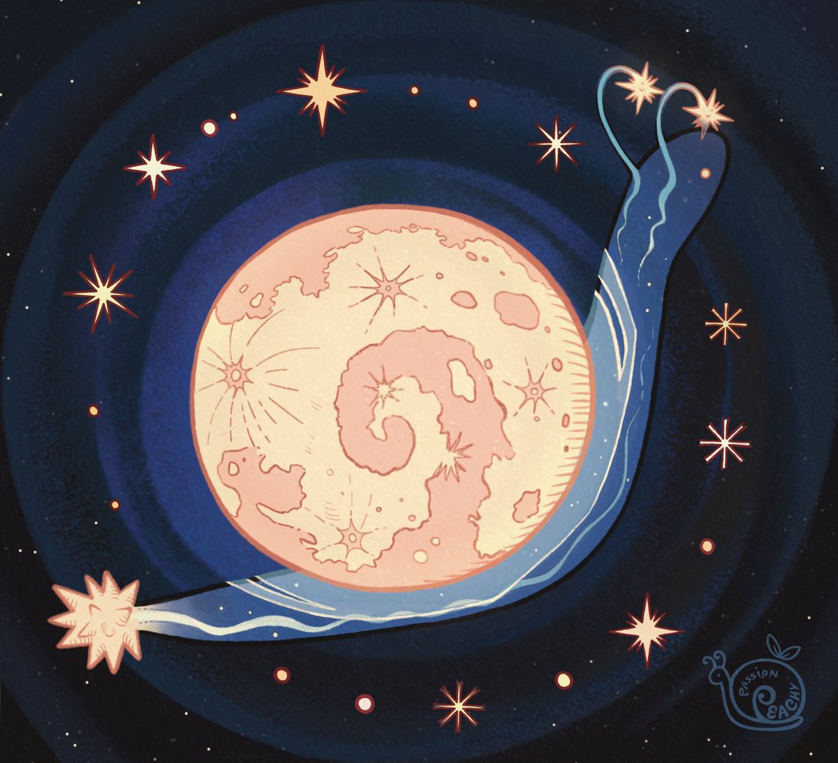 passionpeachy's tweet image. moon snail!! another fav from this year 🌙