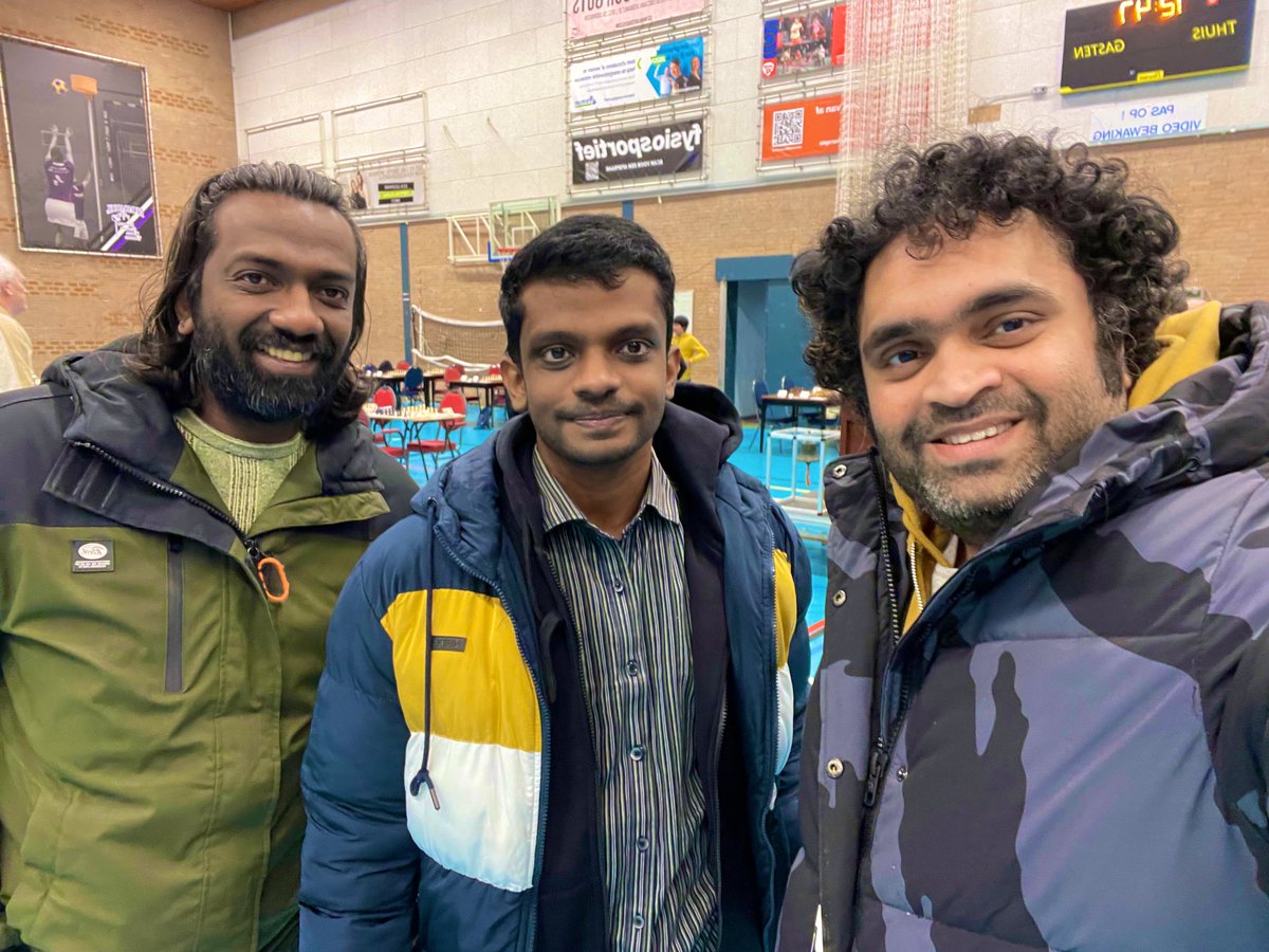 space123d's tweet photo. @GMNarayananSL Had a great time and talk with you and congratulations on leading Groningen chess festival in netherlands. #chess #netherlandschess #GMNarayanan #groningenchessfestival @GroningenChess https://t.co/NqvvqwhNE6