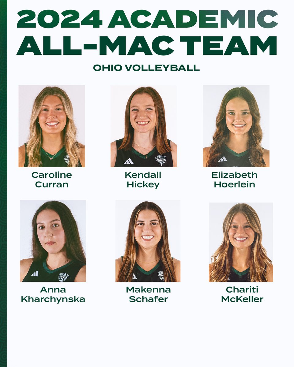 6⃣ Bobcats were named to the 2024 Volleyball Academic All-MAC Team!

READ MORE: tinyurl.com/28ot3t3c

#OUohyeah