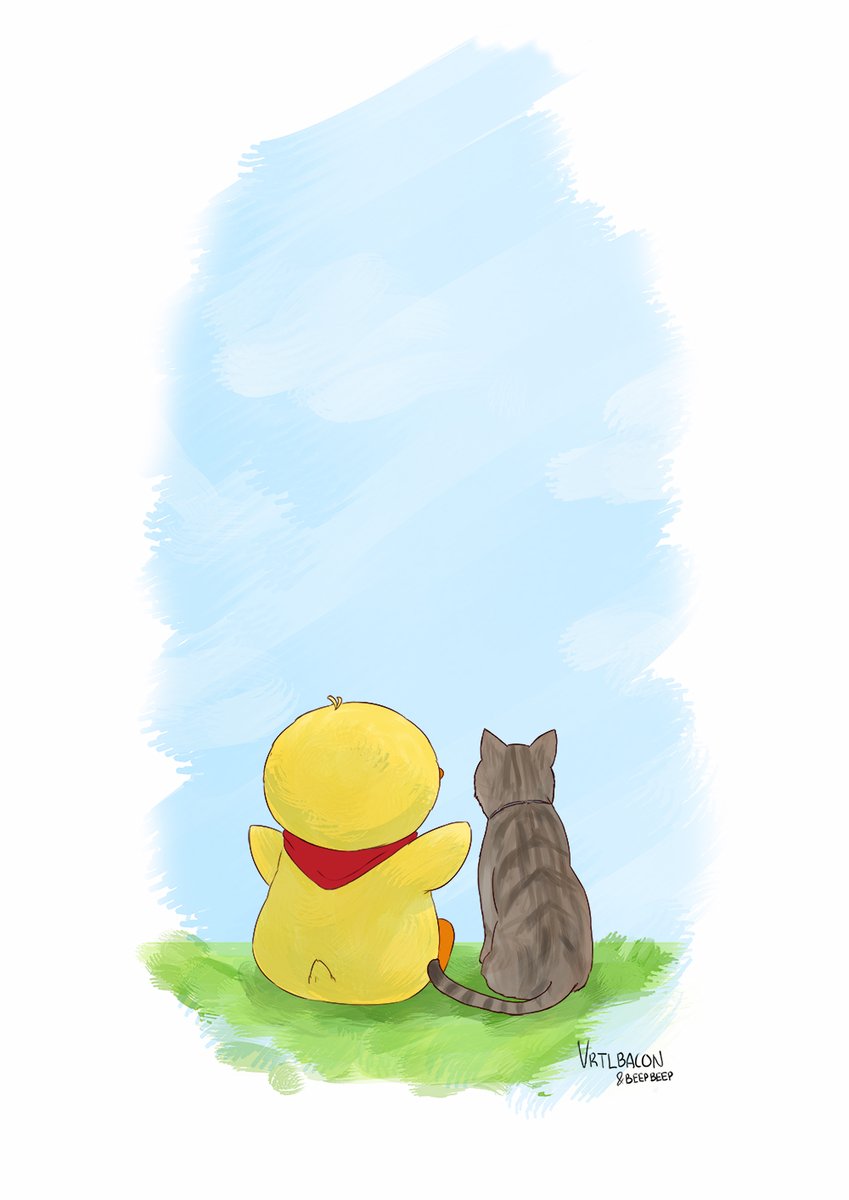 VRTLbacon's tweet photo. With the year ending I would have done a yearly wrap up of my art but honestly this is the only art piece that truly matters

I lost my best friend and words cannot even describe how much she meant me.

Love you Beep. I will keep your favorite spot warm for when we meet again. https://t.co/Yvji9DBL5Q