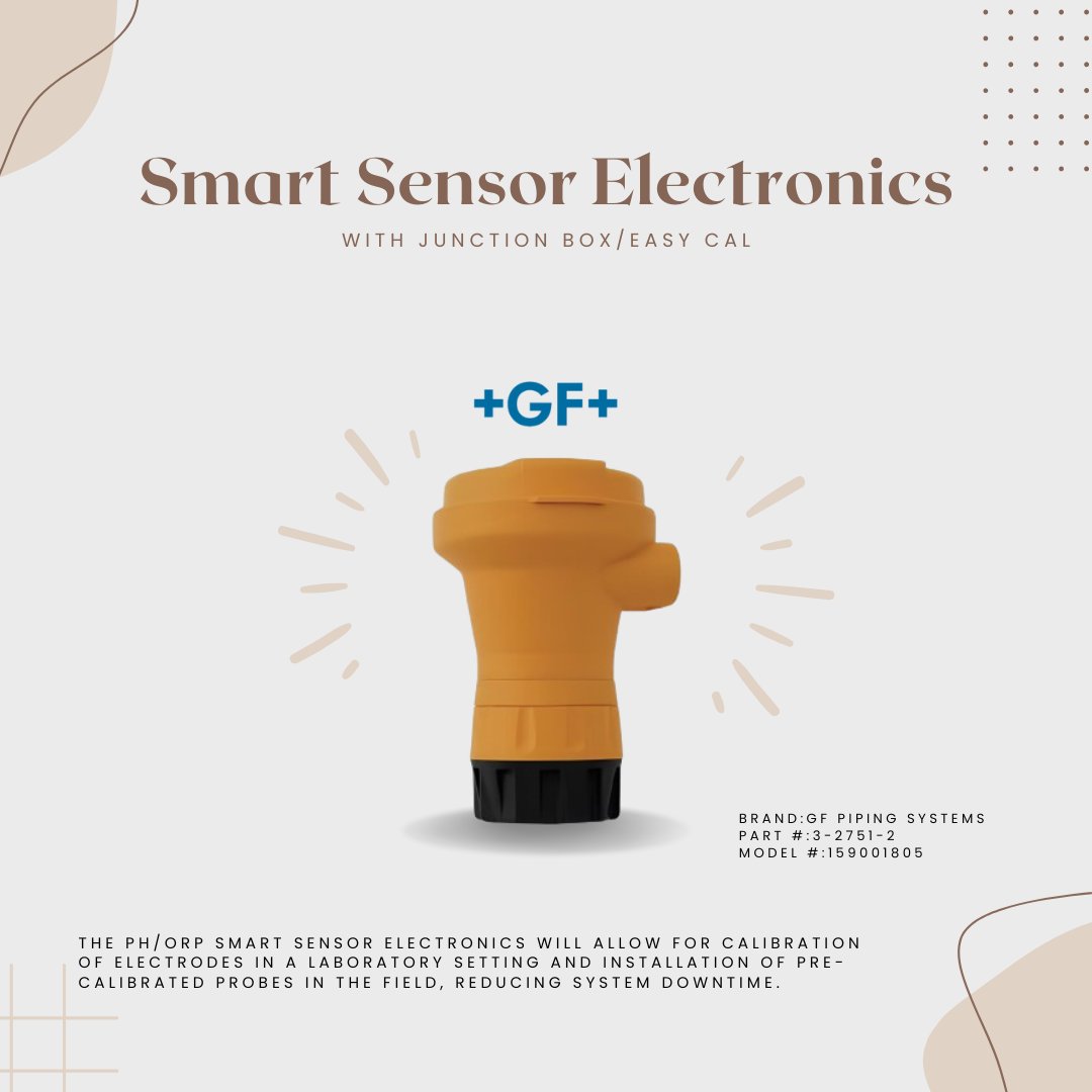 selectumstore's tweet image. Precision meets convenience! The GF Piping Systems 3-2751-2 Smart Sensor Electronics offers probe health monitoring, calibration memory, and digital or 4-20 mA outputs. Ideal for water treatment, scrubber control, and beyond! 🌊 #SmartSensor #pHMonitoring #EffluentControl
