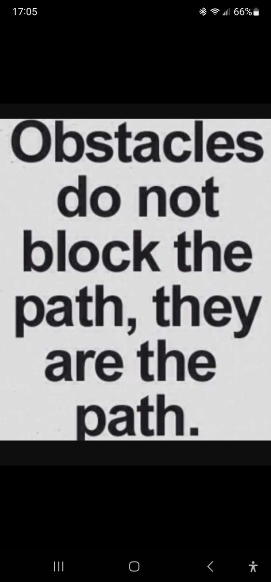 Remember this when confronted by an obstacle. Find a way over, through, or around. Stay the course toward your goal.