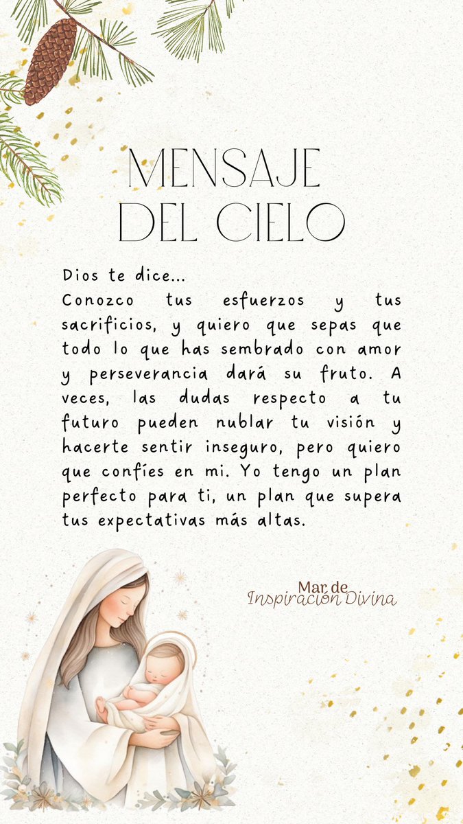 mar_deInsDivina's tweet photo. Tu futuro está en manos de Dios, confía en Él 🤎 https://t.co/zY1L6J7X8U