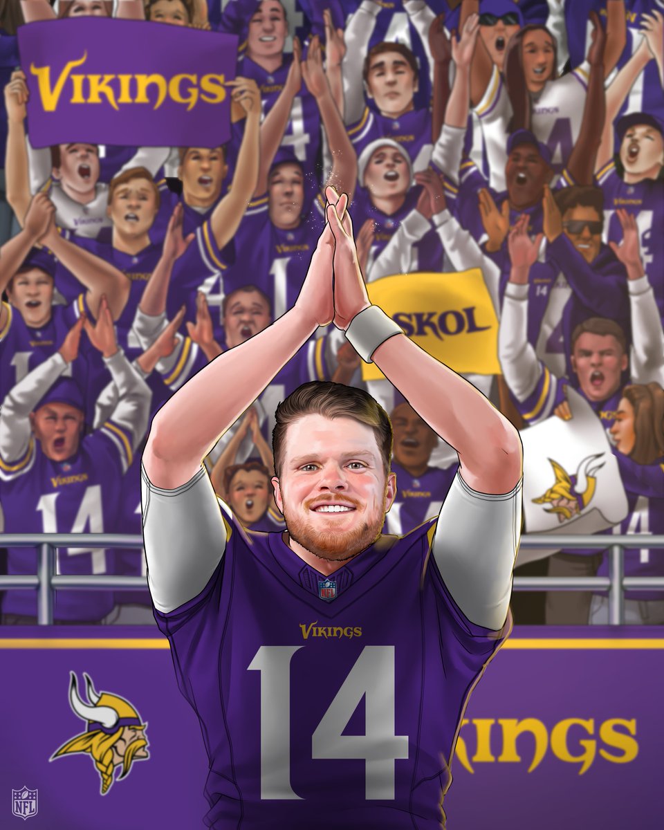 SKOL SAM 🙏

First season with the Vikings:
✅14-2
✅9-game win streak
✅Can clinch #1 seed in Week 18