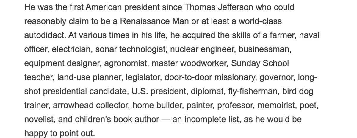 Adam Wren (@adamwren) on Twitter photo Here's this remarkable paragraph from <a href="/jonathanalter/">Jonathan Alter</a>'s reflections as Carter's biographer: Here's this remarkable paragraph from <a href="/jonathanalter/">Jonathan Alter</a>'s reflections as Carter's biographer: