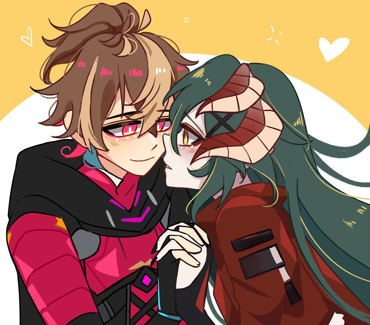 Para mi chicoflan favorito… En tus ojos veo la luz de un atardecer. 
Te quiero muchísimo Ozzys❤️

🎨 Art by: <a href="/ShixWeiss/">しお ✰ // OPEN VGEN COMMISSIONS ✨</a>