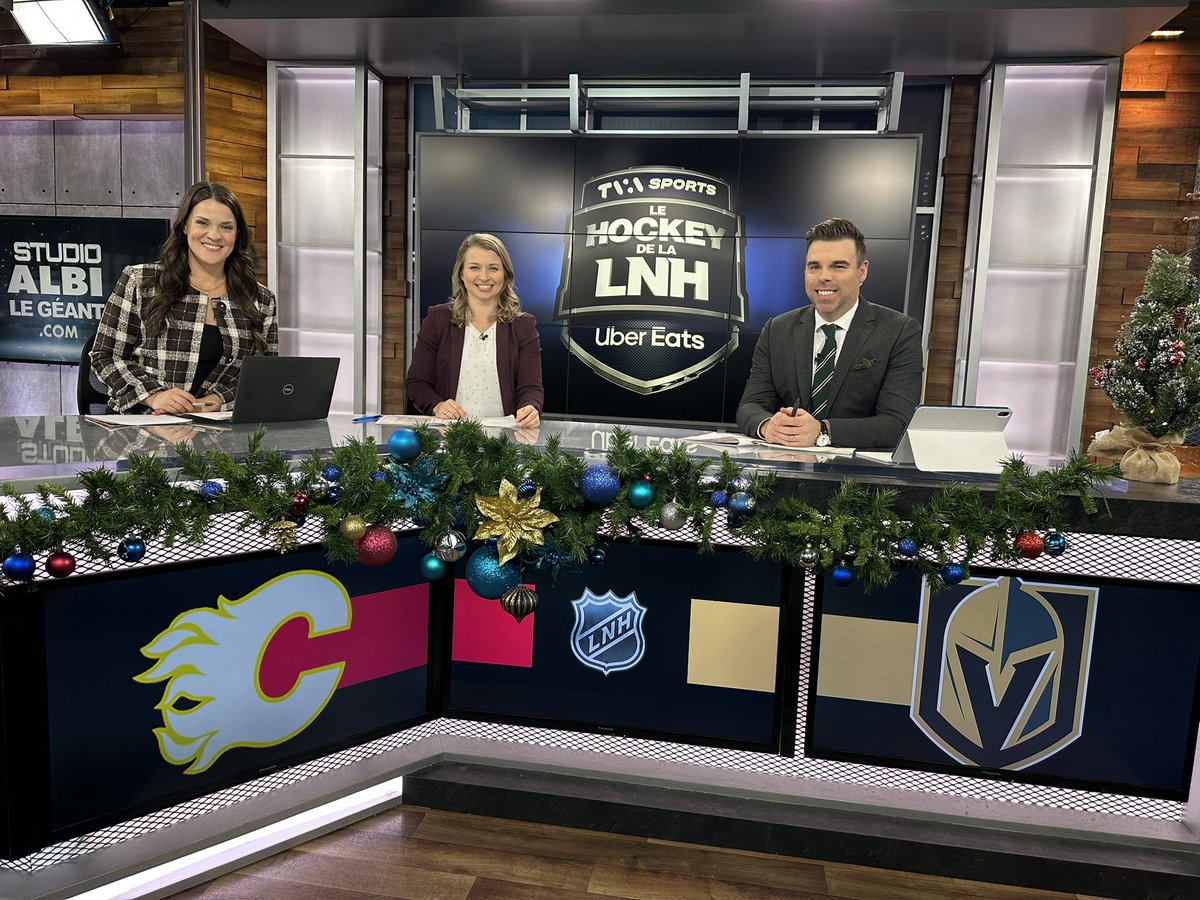 Avec cette belle gang ce soir à <a href="/TVASports/">TVA Sports</a> (et <a href="/alainduck/">Alain Chainey</a> !)

<a href="/StmJustine/">Justine St-Martin</a> <a href="/Bettez24/">ann-sophie bettez</a>