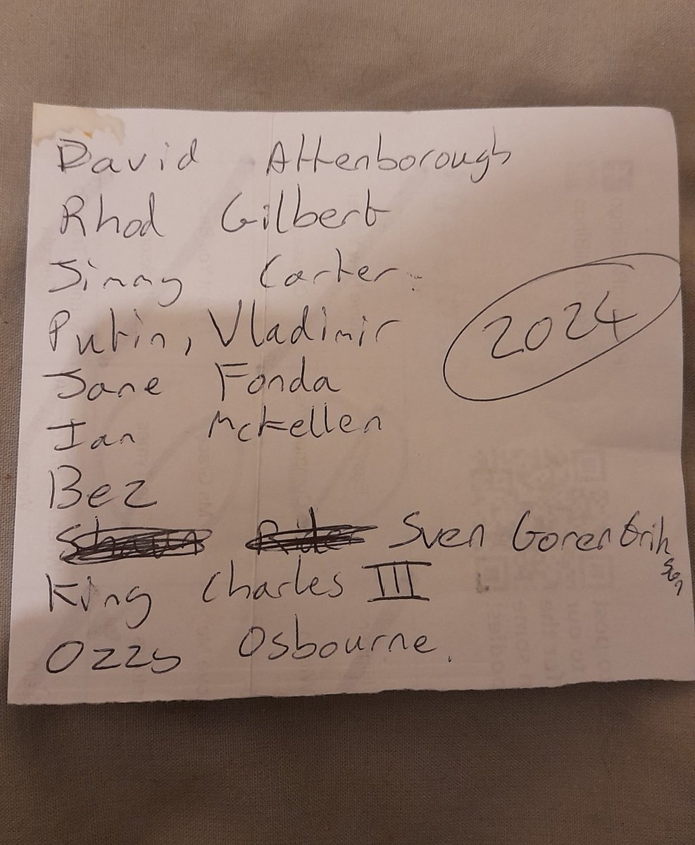 dalehay's tweet photo. Now up to two points for this year. Currently matching, 2-2, with The Mother's score.
#deathList https://t.co/f4Zpvz0Spt