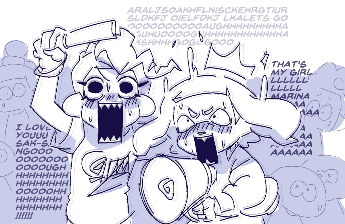Gummymela's tweet photo. some people on tumblr ask how does maru and pearl feel about their music project https://t.co/Vt58sHWho0