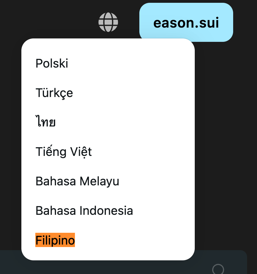 <a href="/GiftDrop_io/">GiftDrop</a> just supported Filipino 🇵🇭
Thanks to the requests from <a href="/CryptoFr33d0m/">cryptofreedom.sui 🦭/acc</a>.

What language support do you want? Let us know!