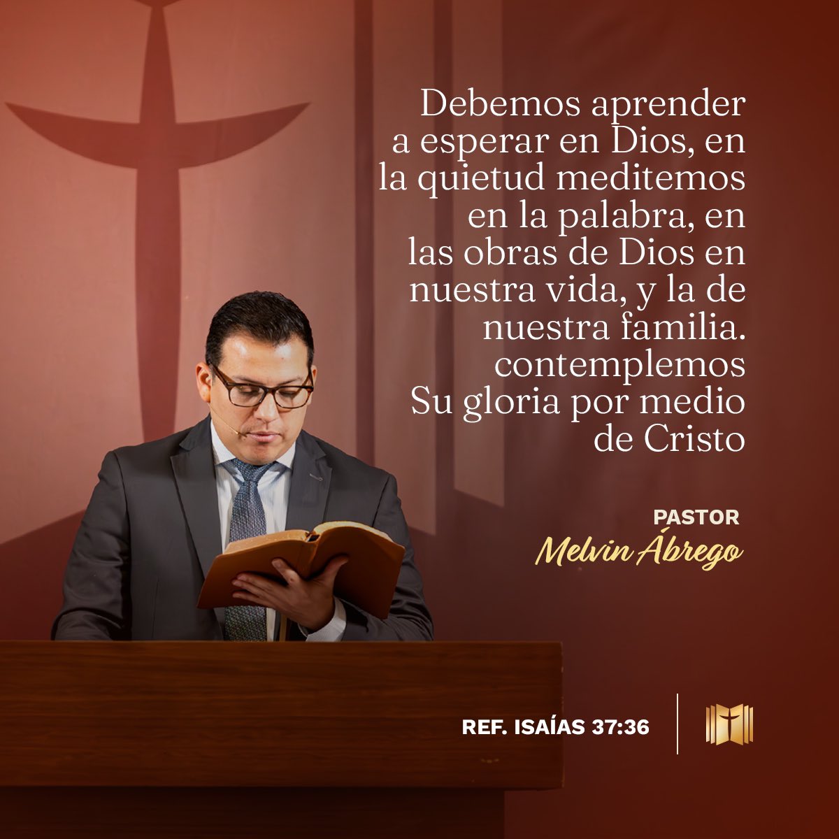 GSGorg's tweet photo. «Debemos aprender a esperar en Dios, en la quietud meditemos en la palabra, en las obras de Dios en nuestra vida, y la de nuestra familia. contemplemos Su gloria por medio de Cristo» Ref. Isaías 37:36
—  Pastor Melvin Ábrego https://t.co/ywsxhz6vBd
