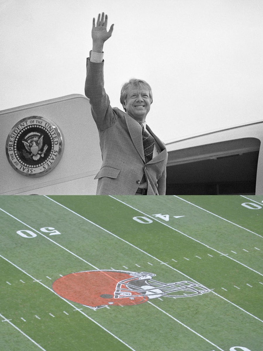 WILD: Jimmy Carter lived for over 100 years, saw World War 2, saw the collapse of the Soviet Union, but never saw the Cleveland #Browns in the Super Bowl.