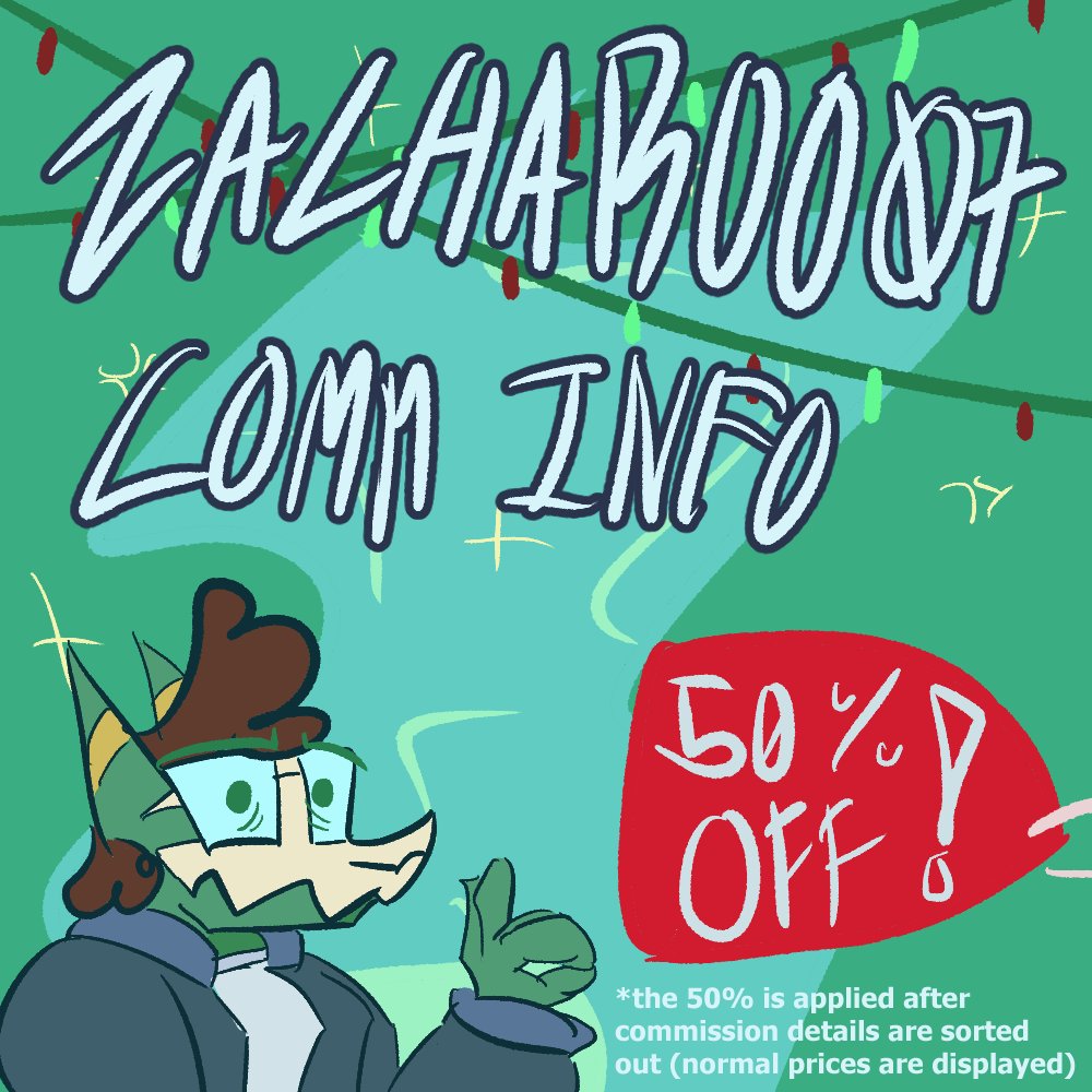 zacharoo07's tweet photo. 🧵 COMMISSIONS ARE UP 🧵
WITH A 50% HOLIDAY DISCOUNT!!!
7 SLOTS, SALE TIL JANUARY 7TH!!!

DM ME ON DISCORD!!!  

MORE INFO: https://t.co/7QTbjrPAq6

#Commission #Commissions #CommissionArt #FurryCommission #Furry #ArtCommission #Ocs #Suggestive https://t.co/p14dUIo7OB