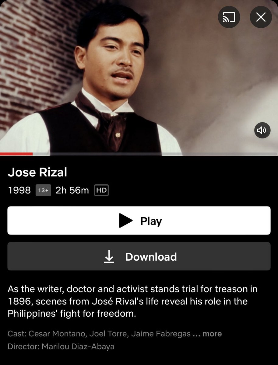 IT’S THE DIGITALLY RESTORED VERSION! MARILOU DIAZ ABAYA’S JOSÉ RIZAL IS NOW ON NETFLIX 🫡