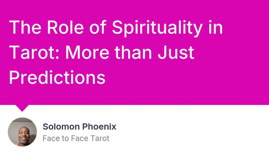 Think of tarot not as a crystal ball, but as a mirror.

Read more 👉 lttr.ai/AZ64c

#SpiritualDimensions