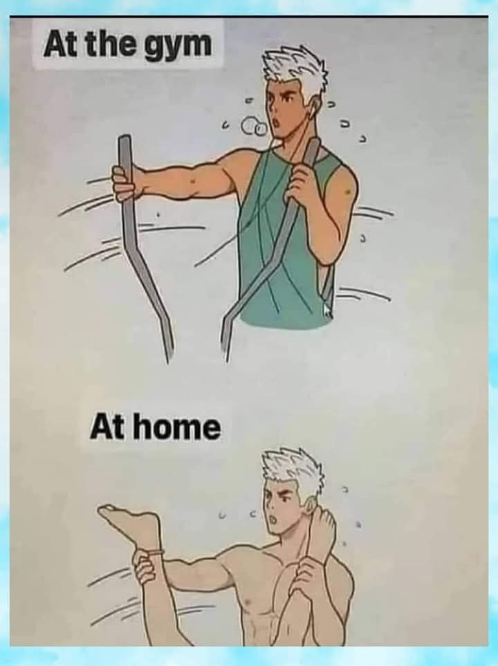 meme_mememaster's tweet photo. Exercise regularly to get stronger at home, guys https://t.co/HWWqhXjsC2