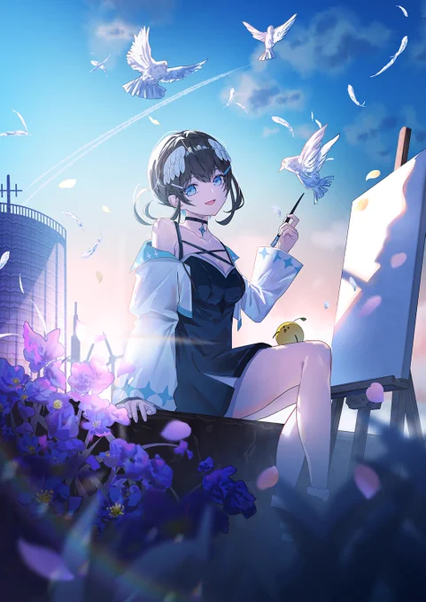 ✧⋆┈┈┈┈┈┈┈┈┈┈┈┈┈┈⋆✧ 「今日はどんな絵を描こうかな…?」 ✧⋆┈┈┈┈┈┈┈┈┈┈┈┈┈┈⋆✧ #12月のVTuberフォロー祭り #今年最後のVTuberフォロー祭り