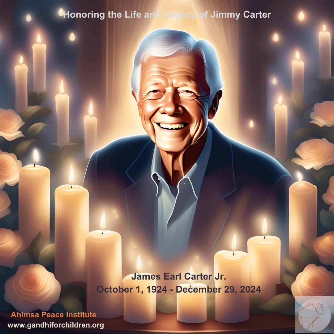 We join the world in mourning the loss of President Jimmy Carter, a global beacon of compassion, humility, and service.  With deepest respect and gratitude, we honor the enduring spirit of this remarkable humanitarian.

#JimmyCarter #LegacyOfPeace #LoveInAction #HumanRights
