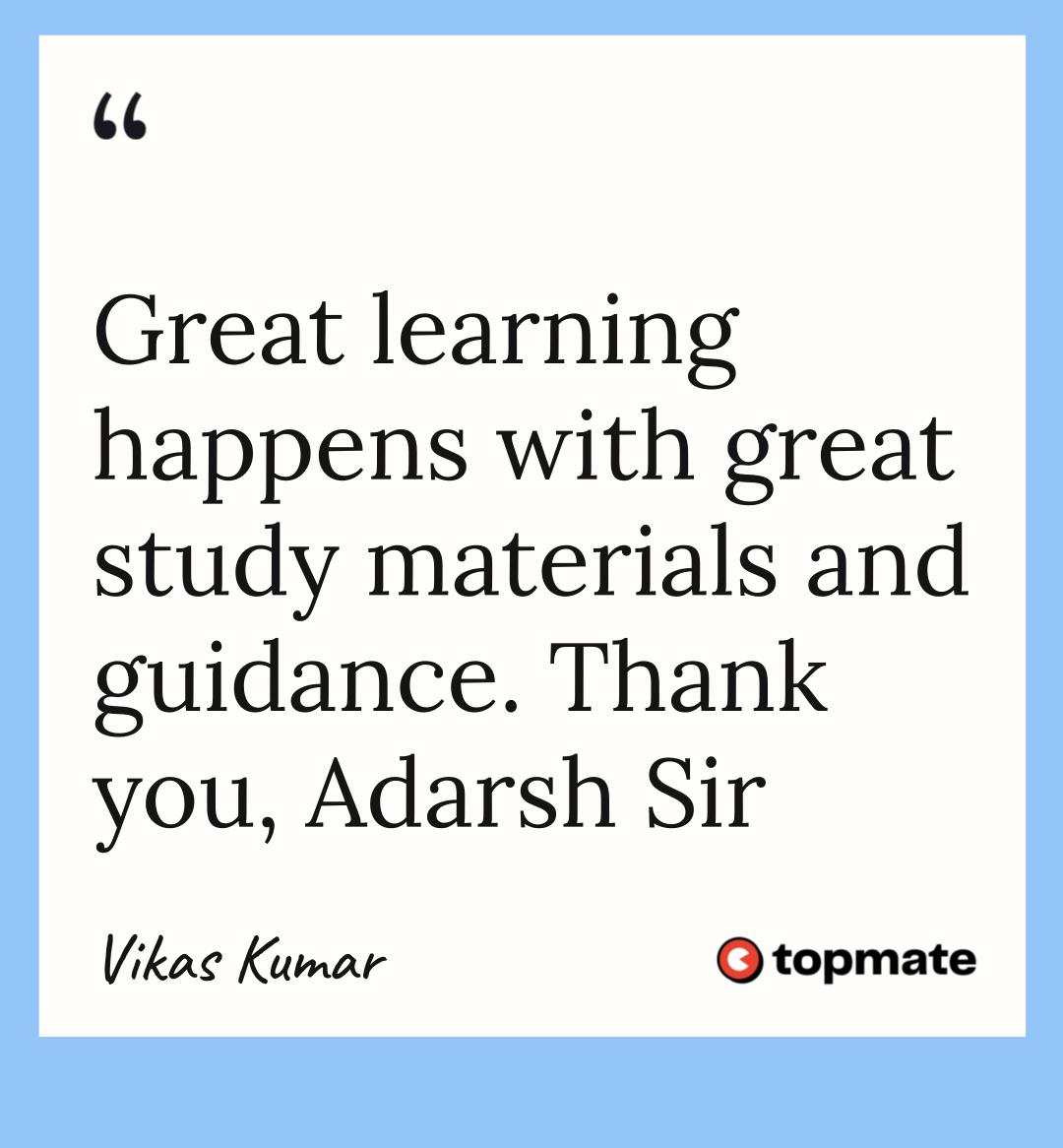 ThisisAdarsh's tweet photo. Hey folks!

I'm thrilled to receive a new testimonial from Vikas Kumar.

These kind words means the world to me to know that I've made a difference in someone's life. It makes all the hard work and dedication worthwhile.

https://t.co/dfyMcsKknj https://t.co/H3yeTA1aJb