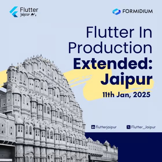 techsavvy118's tweet image. 🎊 Flutter In Production: Extended Jaipur 🎊
Register here - lu.ma/ecvfld8s
Flutter developer ASSEMBLE 🚀
📅 Date: 11th January
🕒 Time: 10 AM - 1 PM
🔍 Join our WhatsApp Community 💬 
:-  chat.whatsapp.com/KB6gC4wlVmDL5F…
Our linktree link -
linktr.ee/TechSavvy12