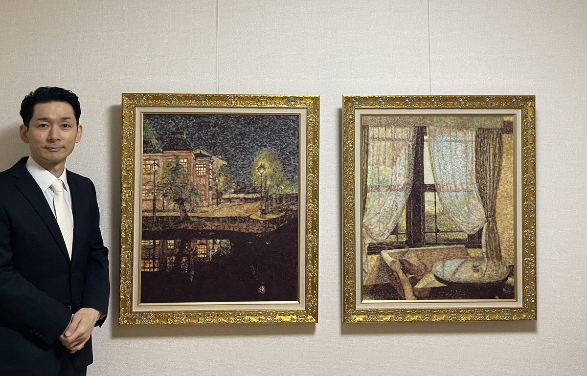 洋画家 千光士 道志 油絵　2025年全国和紙ちぎり絵展大賞作家 千光士 道志 油絵 4号 2025年全国和紙ちぎり絵展大賞作家 洋画家