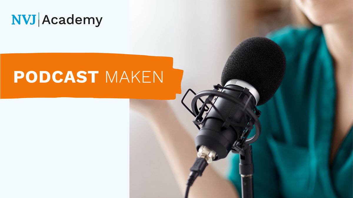 Deze <a href="/nvjacademy/">NVJ Academy</a> online cursus op donderdag 16 en 30 januari bevat theorie, enkele praktijkvoorbeelden en je gaat zelf oefenen met het maken van een podcast. Zo heb je in recordtempo alles in handen om jouw podcastidee uit te voeren! Interesse? 🎤 bit.ly/3VJkyj0