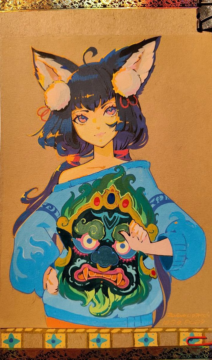 philiera's tweet image. Как накупившая гору акриловых маркеров(разных!) и не меньшую гору цветных гелевых ручек Languo , я немного очистила свою ауру от хомячизма, нарисовав картинку этими материалами! 
Уф, заприте меня с этими материалами на неделю в келье XD
Мне понравилось)
#languo #GuangNa