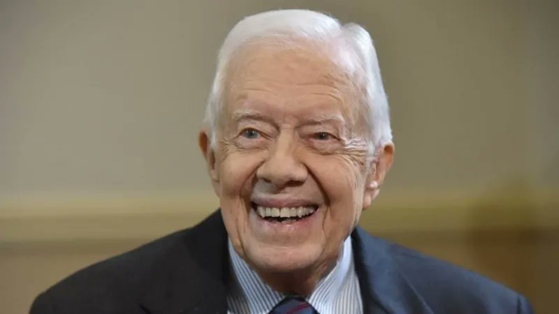 Former US President Jimmy Carter, a Georgia , died Sunday at the age of 100.
Carter, a Democrat, served a single term from 1977 to 1981, losing a reelection bid to Ronald Reagan.