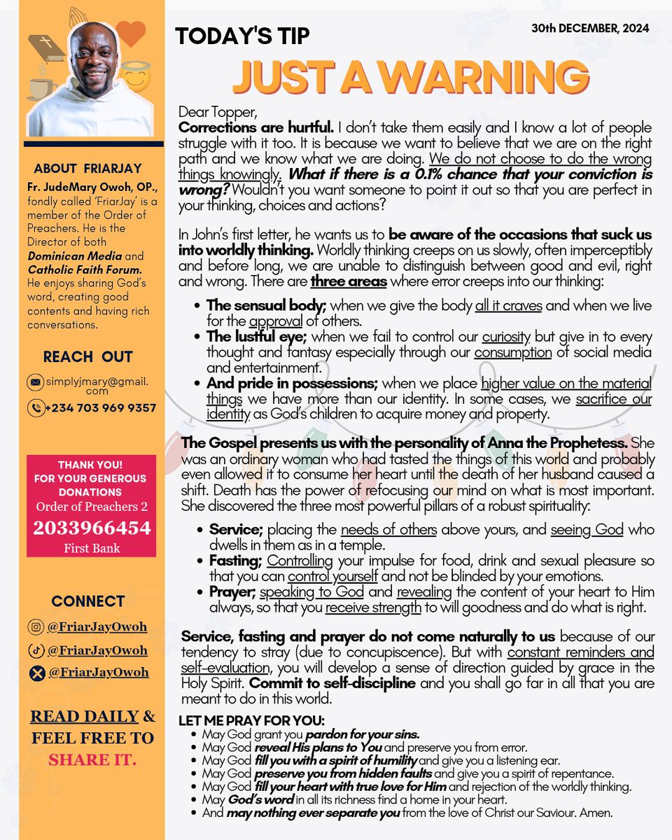 Create a space in your heart for correction and input and watch yourself grow beyond leaps and bounds. A blessed day to you dear Topper. ❤️🙏🏾📖☕😇🎄