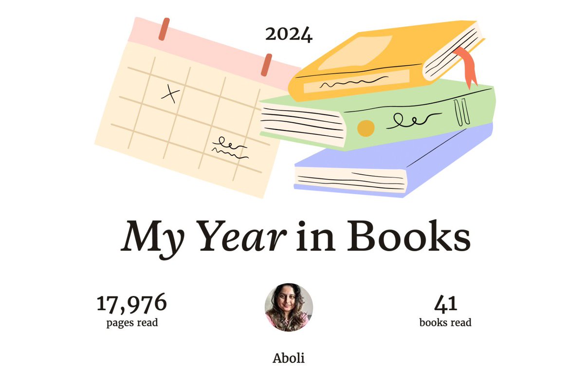 abolijoshi's tweet photo. 2024 was a GREAT year for my reading habit! The last time I read this much was probably in school. Extremely proud of this stat 🤓 https://t.co/6vH8zhI3bT