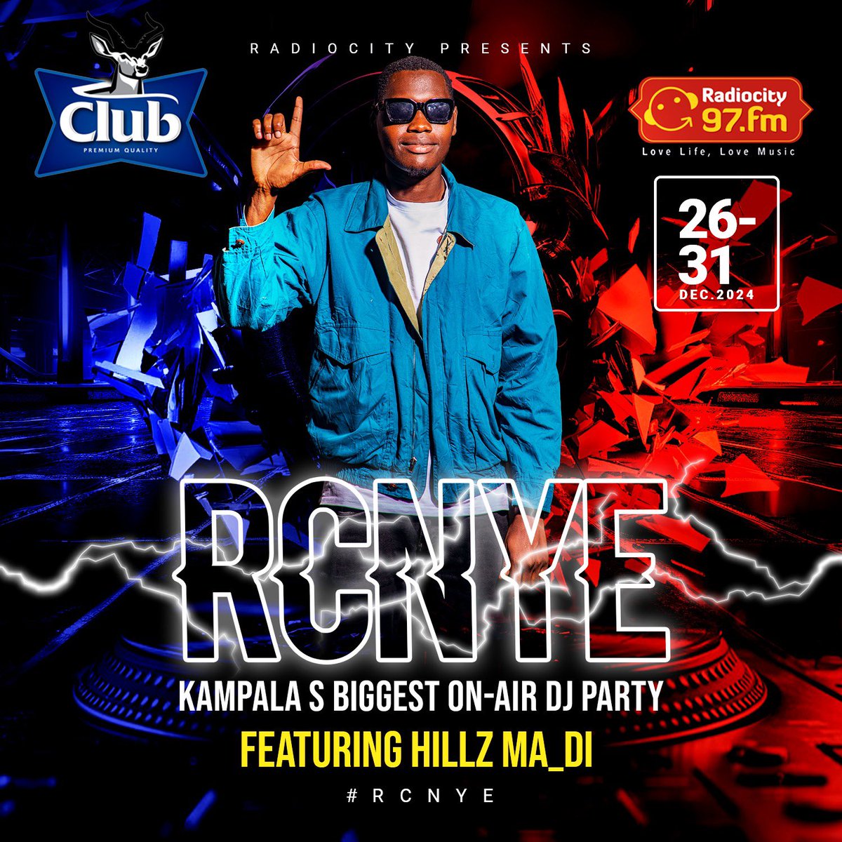 Ardent listener turned deejay, <a href="/HillzMadi/">XL</a> makes his debut.

#RCNYE powered by <a href="/ClubPilsener/">Club Pilsener</a> 

📻:97FM/ Listen online: radiocity.ug