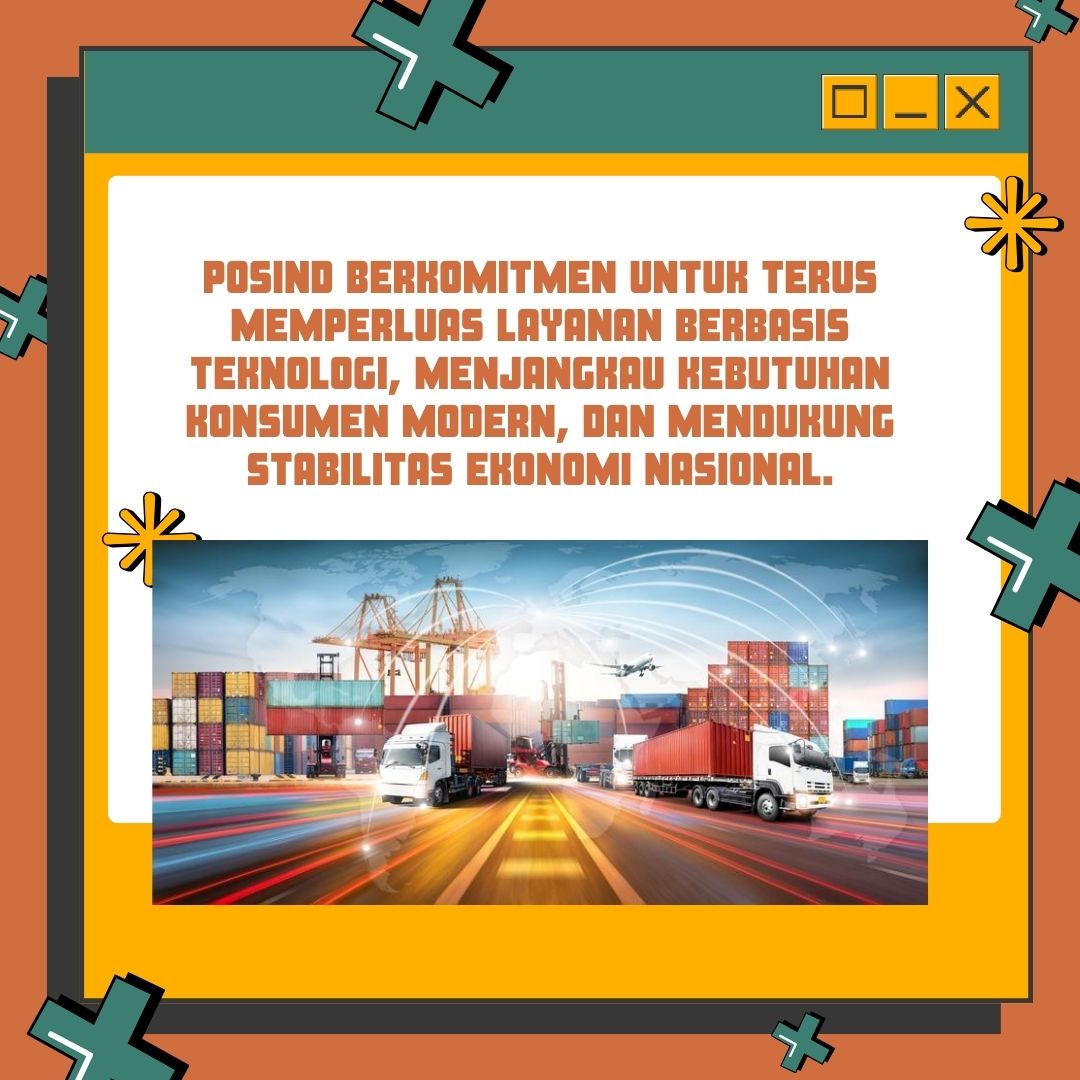 #PosIND Berkomitmen Untuk Terus Memperluas Layanan Berbasis Teknologi, Menjangkau Kebutuhan Konsumen Modern, Dan Mendukung Stabilitas Ekonomi Nasional.
<a href="/PosIndonesia/">POS INDONESIA</a> #PosIndonesia
