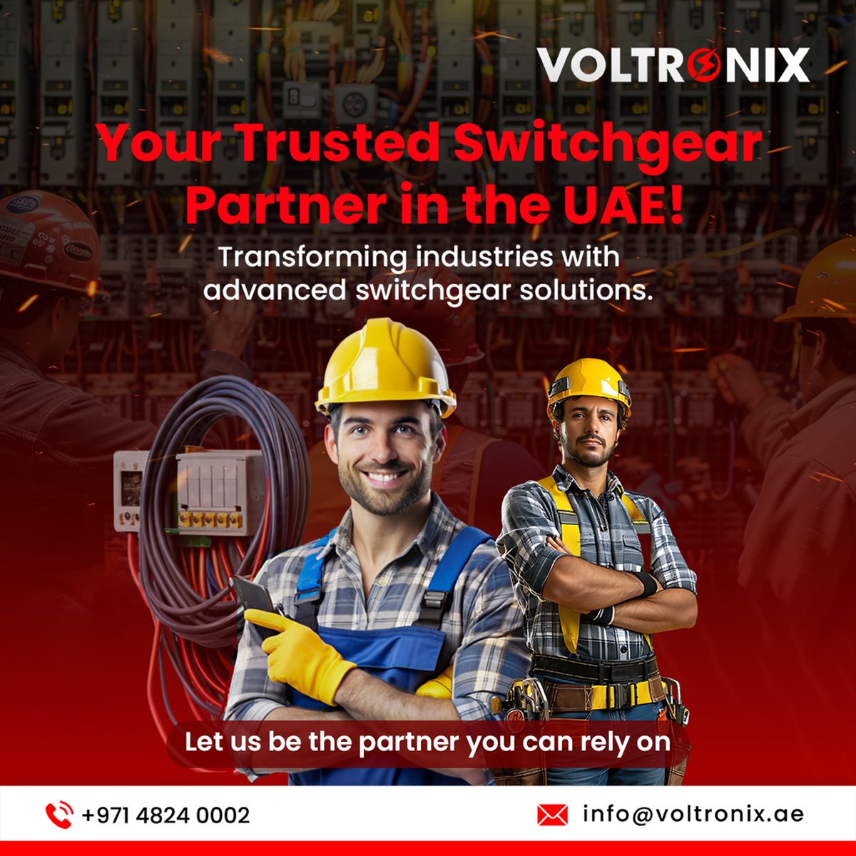 nstsllc's tweet image. Seamless Power, Endless Possibilities. 💡 Rely on us for innovative and reliable switchgear solutions tailored for your industry needs. 🛠️
📞 Contact us today 

#Voltronix #SwitchgearSolutions #PoweringIndustries #ReliablePartner #InnovationInPower #UAEEngineering