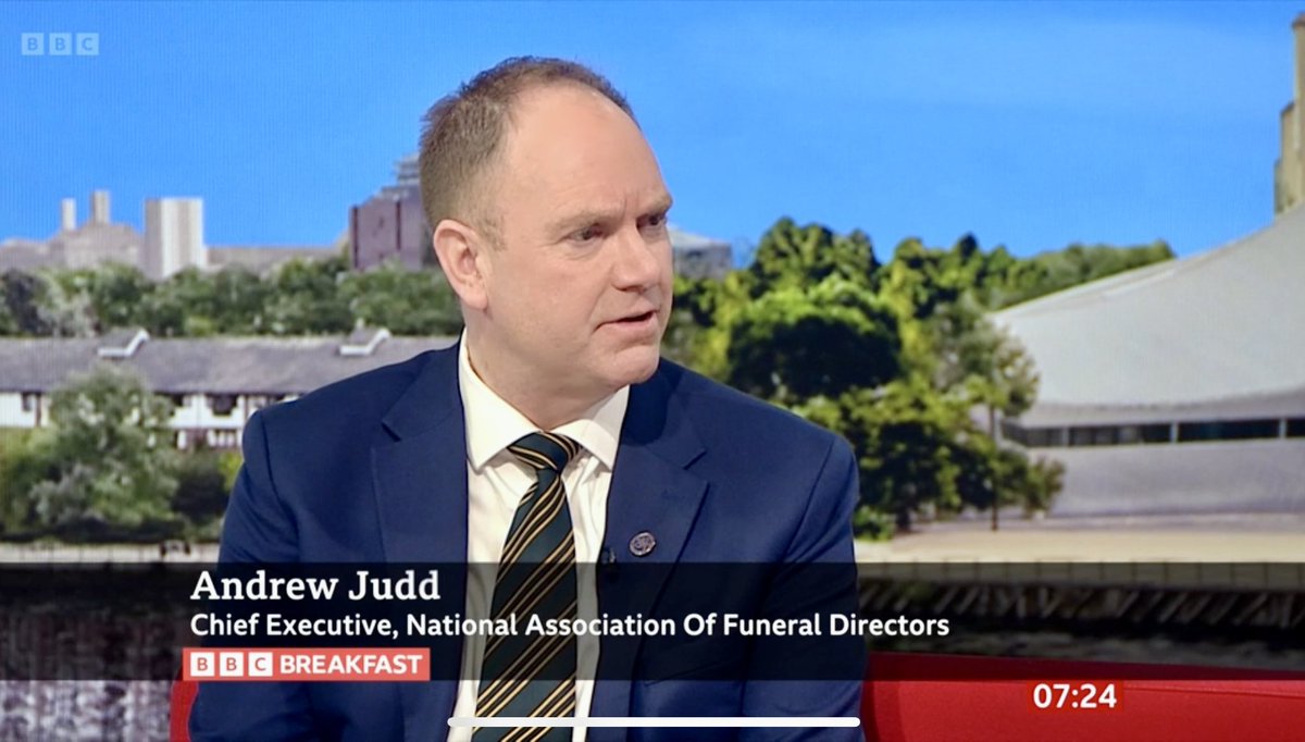 NAFD_UK's tweet image. This morning, @NAFDCEO Andrew Judd and Past President @DBarringtonFD have been on BBC Breakfast talking about the new #death certification laws that have created additional delays and anxieties for #bereaved families. watch from 07.20: bbc.co.uk/programmes/b00…