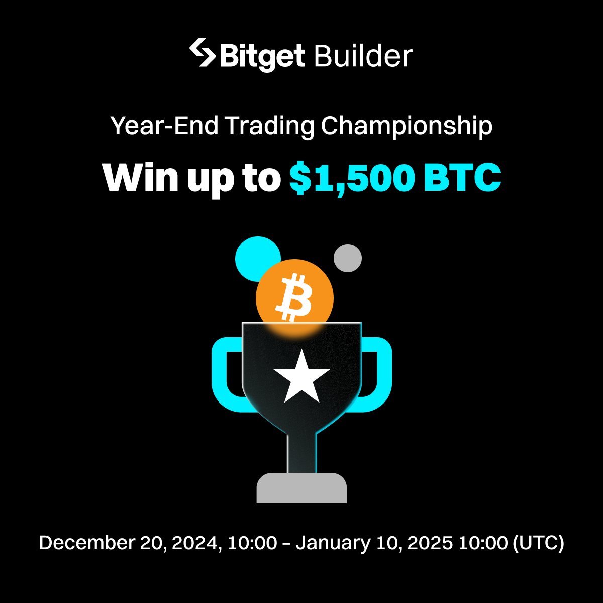 🌟 <a href="/BitgetBuilders/">BitgetBuilders</a> Year-End Trading Championship is in full swing. Join to win up to $1,500 in $BTC!

📆 Dec 20, 6:00 PM – Jan 10, 6:00 PM (UTC+8)

🚀 Don't miss out—act now: bitget.com/support/articl…