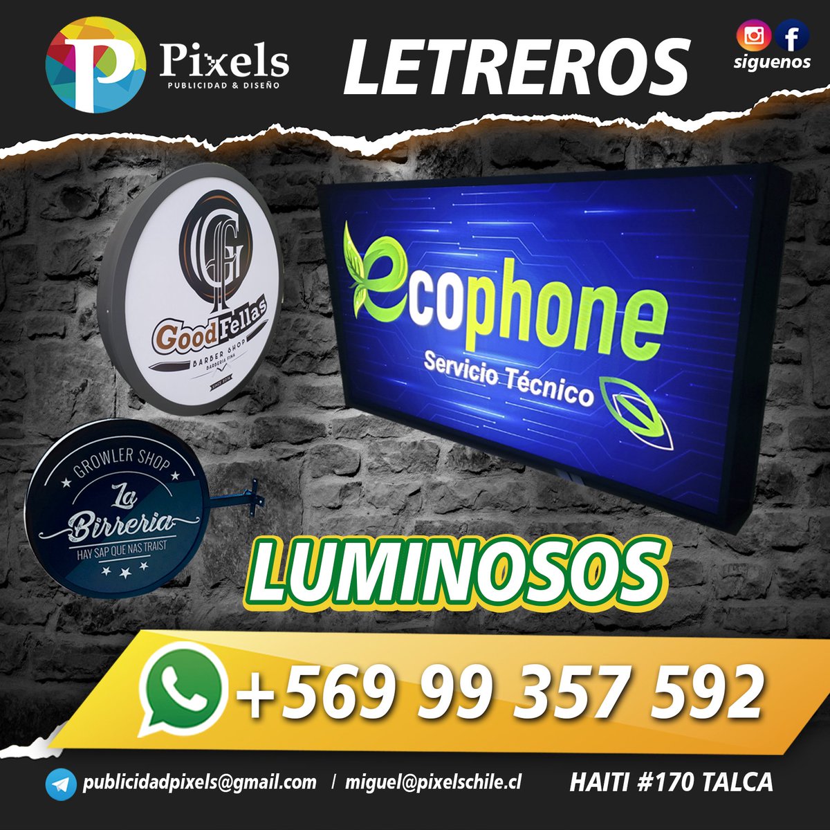 PixelsPublicida's tweet photo. ¿Quieres que tu negocio brille con luz propia? ✨ Nuestros letreros luminosos son la solución perfecta para captar la atención de tus clientes. ¡Contacta con nosotros y dale vida a tu marca!  📱+56999357592 https://t.co/CAJqXxn4kd
