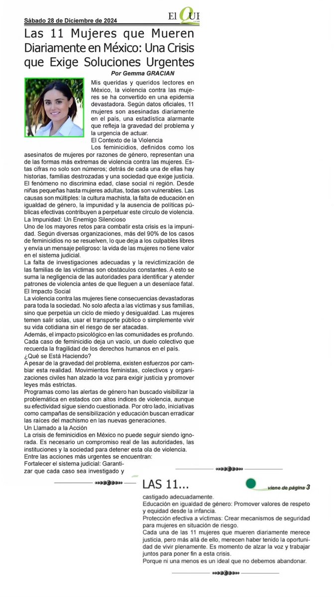 GracianGemma's tweet photo. Espero que hayan tenido un excelente domingo y les comparto mi columna en @epigmenio_48819 https://t.co/uGO7cqa8nE