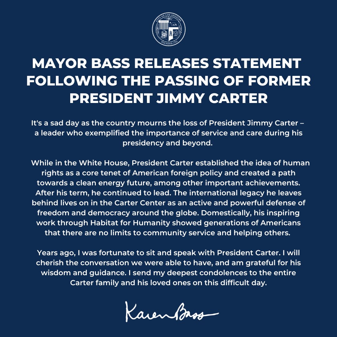 Mayor Karen Bass tweet media