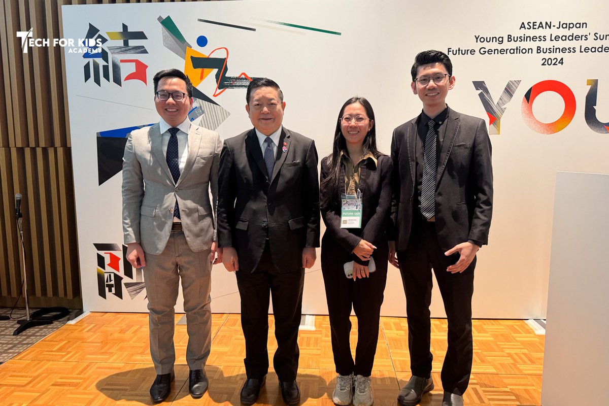TechforKidsAcad's tweet image. 🇯🇵🚀 Tech for Kids Academy&apos;s Mr. PIDOR Lydet represented Japan at the ASEAN-Japan Future Gen Leaders Summit, driving discussions on decarbonization and circular economy. Impactful collaboration!