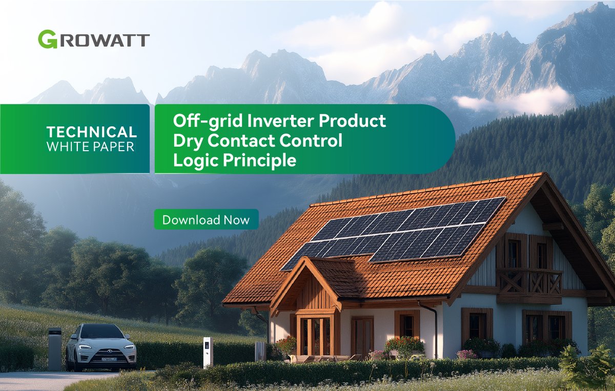 GrowattInverter's tweet photo. Checkout our latest technical white paper which delves into the complexities of dry contact functionality in #Growatt's off-grid #inverters: https://t.co/VAWKdoAyWA #DryContactLogic #OffGridSolutions #EnergyInnovation #PowerManagement #RenewableEnergy #TechnicalInsights https://t.co/ExDSgvAoO7