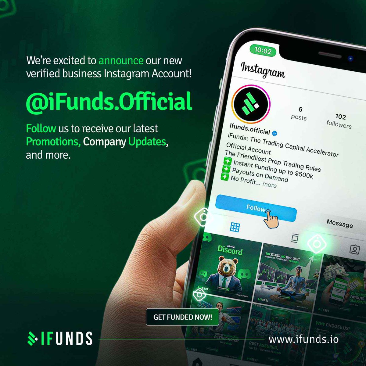ifunds_io's tweet photo. We're excited to announce our new verified business Instagram account! 

@iFunds.Official
https://t.co/v9VeKLxjEW

Follow us to receive our latest promotions, company updates, and more. https://t.co/euDxb5CnhB