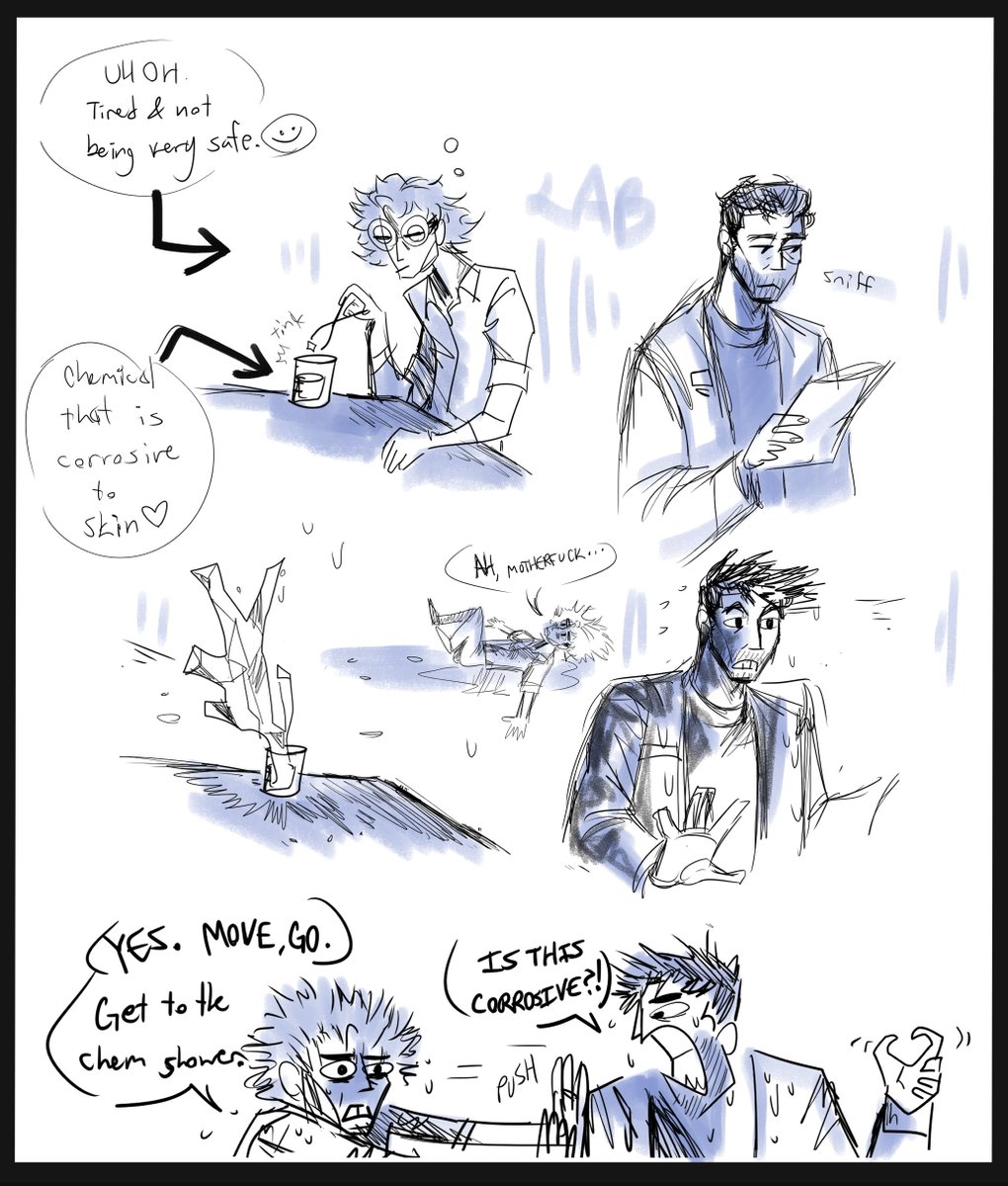 guidethyhand's tweet image. #jayvik
#viktor
#jayce
#arcane
Idk ,just some idea I thought up where they had to be naked in the lab and Viktors shy about it for one reason or another LMAO , I JUST DREW IT GOOD SO , HUZZAH...